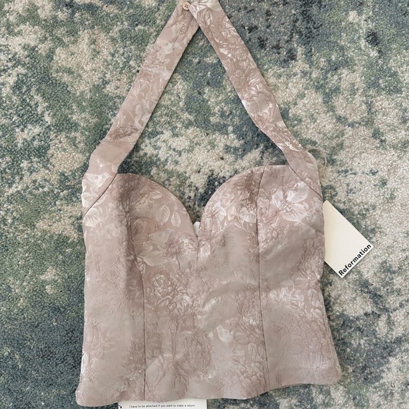 Reformation Beige Floral Bustier - Picture 3 of 5